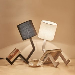 NordicLight - Lampe de Table Scandinave avec Étagère Intégrée