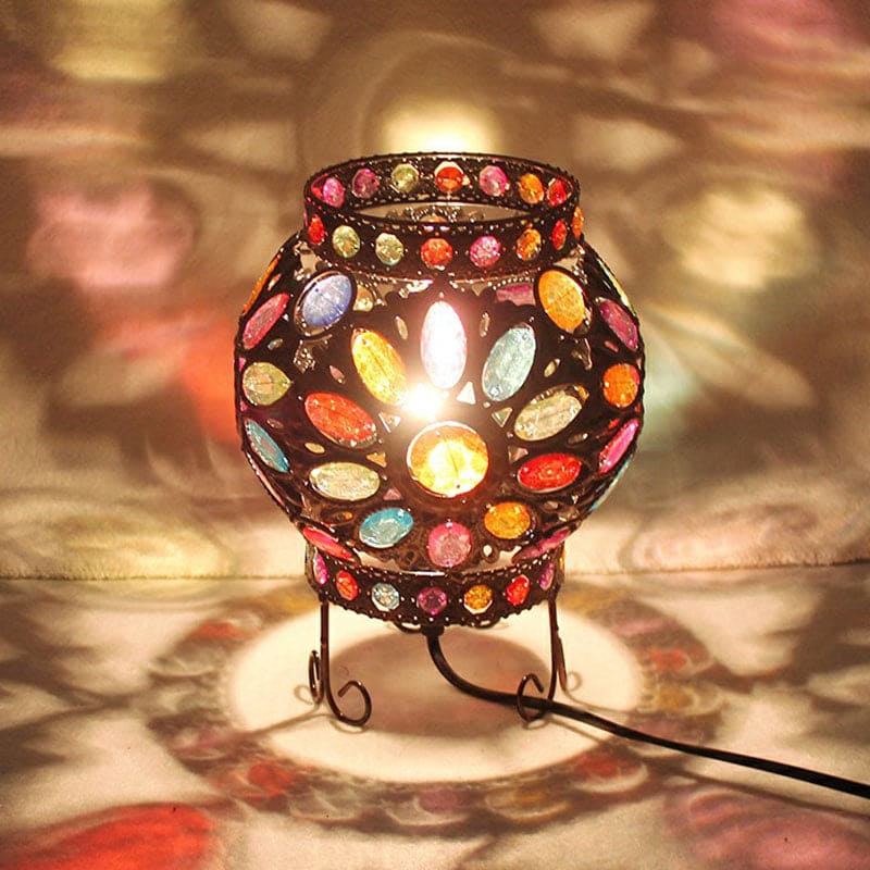 Beadlight - Table de Nuit en Bronze avec Perles Acryliques pour Éclairage Ambiant – Image 4
