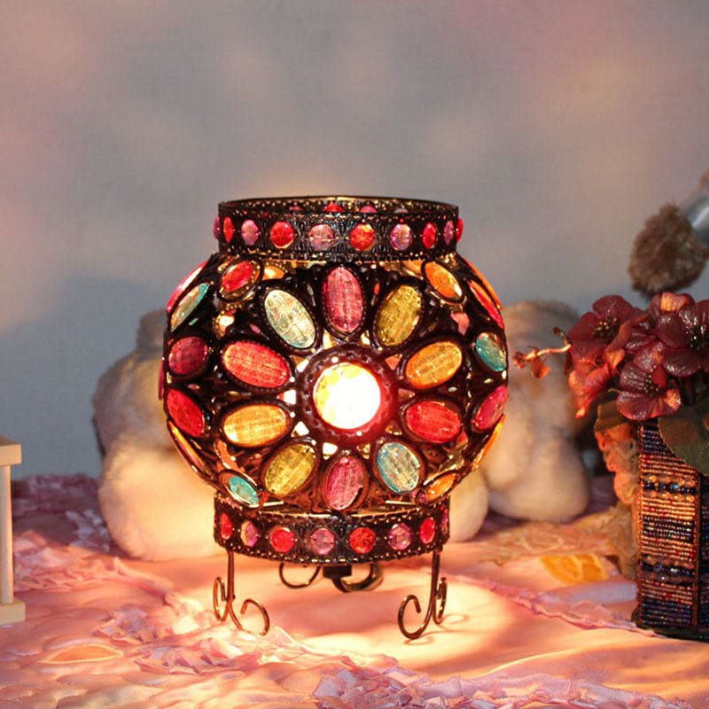 Beadlight - Table de Nuit en Bronze avec Perles Acryliques pour Éclairage Ambiant – Image 5