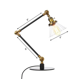 LumiClear - Lampe de Table en Verre Transparent en Forme de Conique Élégante