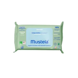 Mustela Lingettes Nettoyantes Compostables Pack de 60