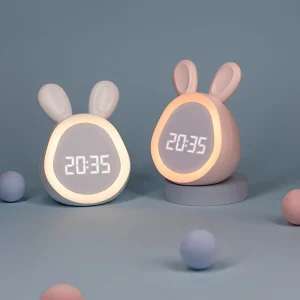 Réveil mignon BunnyGlow avec veilleuse