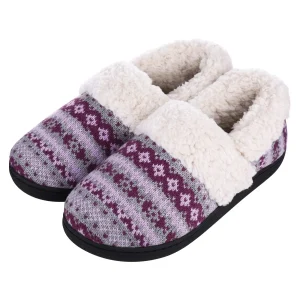 Pantoufles de maison tricotée et pelucheuses d'hiver