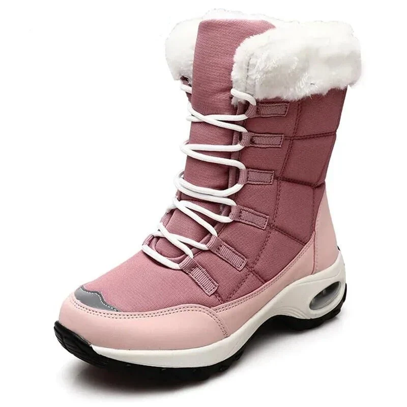 Bottes femmes chaudes à lacets Teckoo