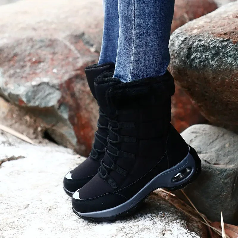 Bottes femmes chaudes à lacets Teckoo – Image 5