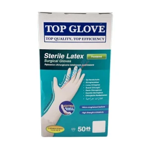GANTS STERILE POUDRE TOP GLOVE  50 PCS