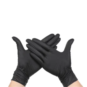 GANTS VINYL SANS POUDRE NOIR ALIMENTAIRE