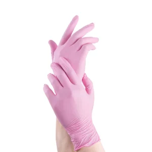 GANTS D&rsquo;EXAMEN NITRILE  ROSE