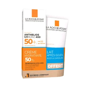 LA ROCHE-POSAY ANTHELIOS UVMUNE 400 SPF50+ Crème Hydratante 50ml+ Lait Après-Soleil Offert