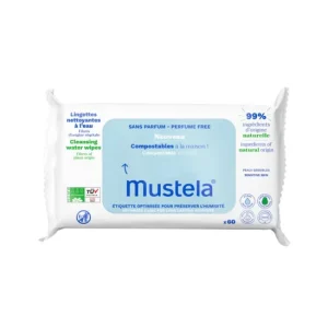 Mustela Lingettes de Coton BIO à l’eau Pack de 60