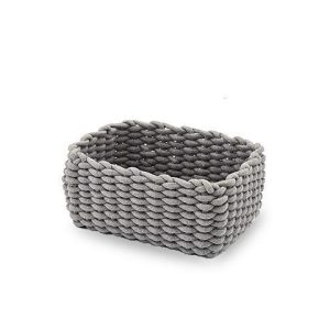 Panier à Linge Design au Crochet Gris