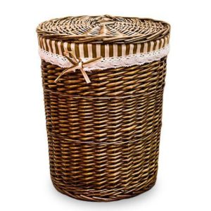 Panier à Linge en Osier Rond Casamance