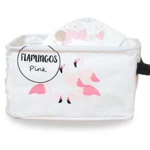 Petit Panier à Linge Rectangulaire de Rangement Rose